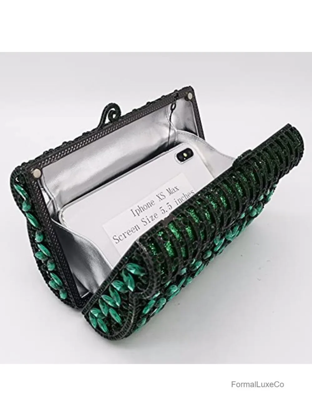 Sparking Rhinestone Clutch Evening Bag with Detachable Straps